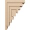 Ekena Millwork 11"W x 22"D x 33"H Classic Landon Rough Cedar Woodgrain TimberThane Corbel, Primed Tan CORUR11X22X33LANRCPR - alternate 3